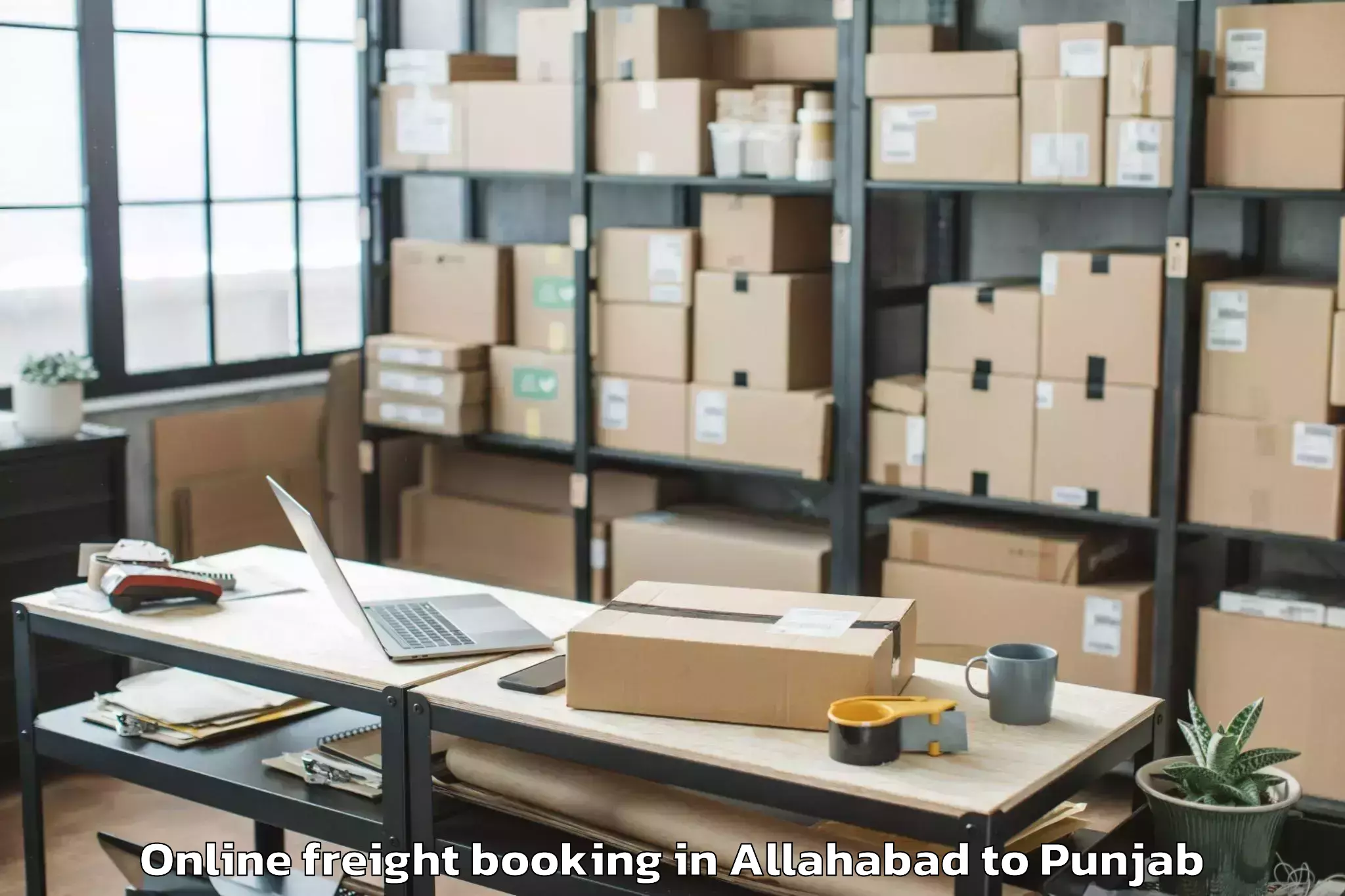 Affordable Allahabad to Nurpur Kalan Online Freight Booking